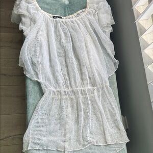 White Sheer Swim Cover Up